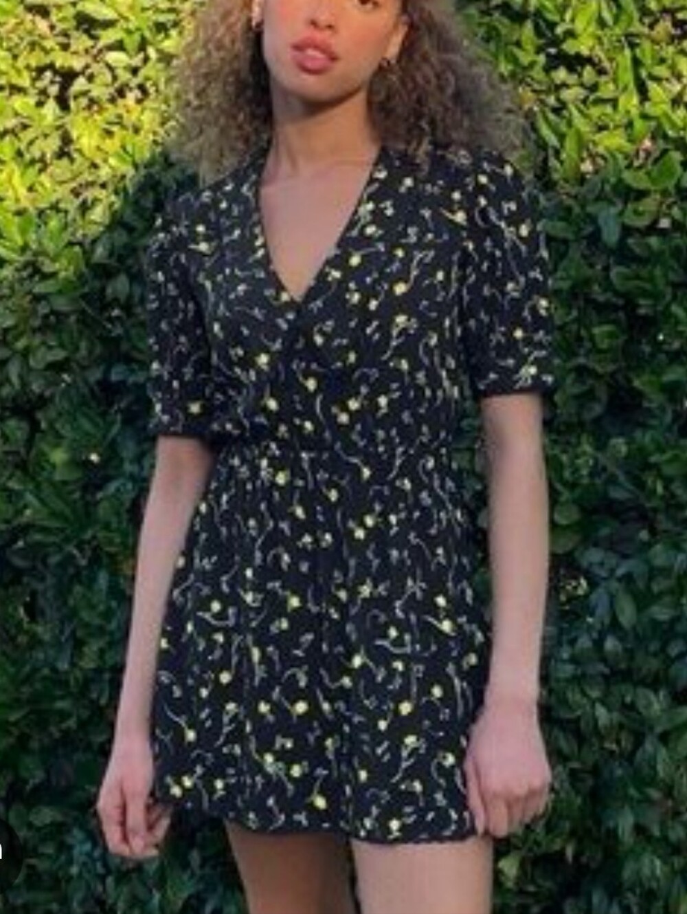 Sunday Best Aritzia Floral Dress With Collar & Lace Details Small
